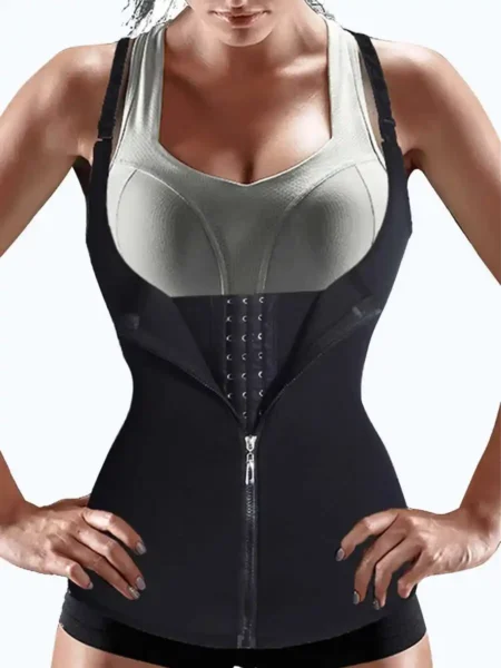women-waist-trainer-corset-zipper-vest-body-shaper-cincher-tank-top-with-adjustable-straps-double-breasted-neoprene-corset-blazer