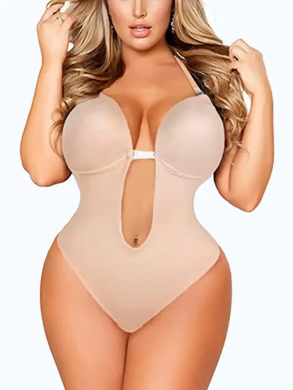 womens-backless-shapewear-v-neck-seamless-thong-low-back-bodysuit (2)